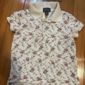 Polo by Ralph Lauren Kids' Floral Polo - White and Pink